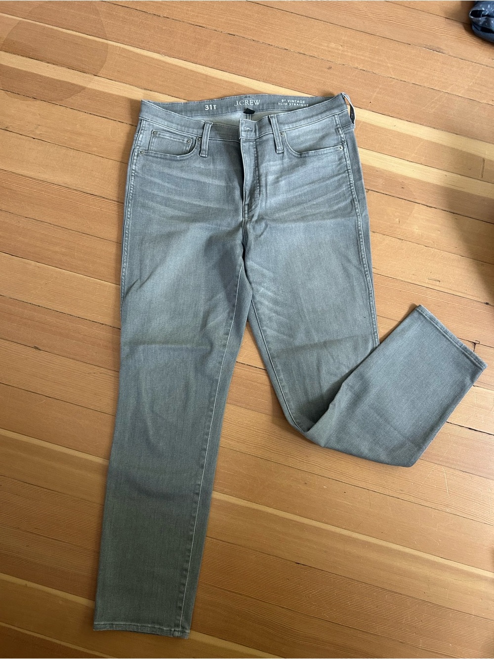 J. Crew Gray Vintage Slim Straight Jeans- TALL size